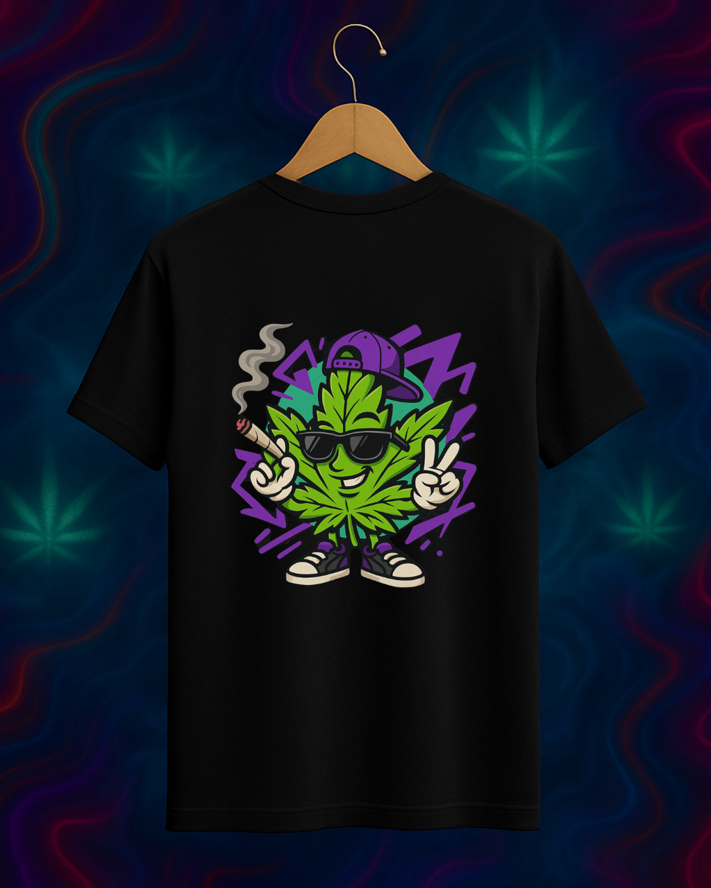 Chill Leaf – Marijuana Cartoon Character Graphic Tee