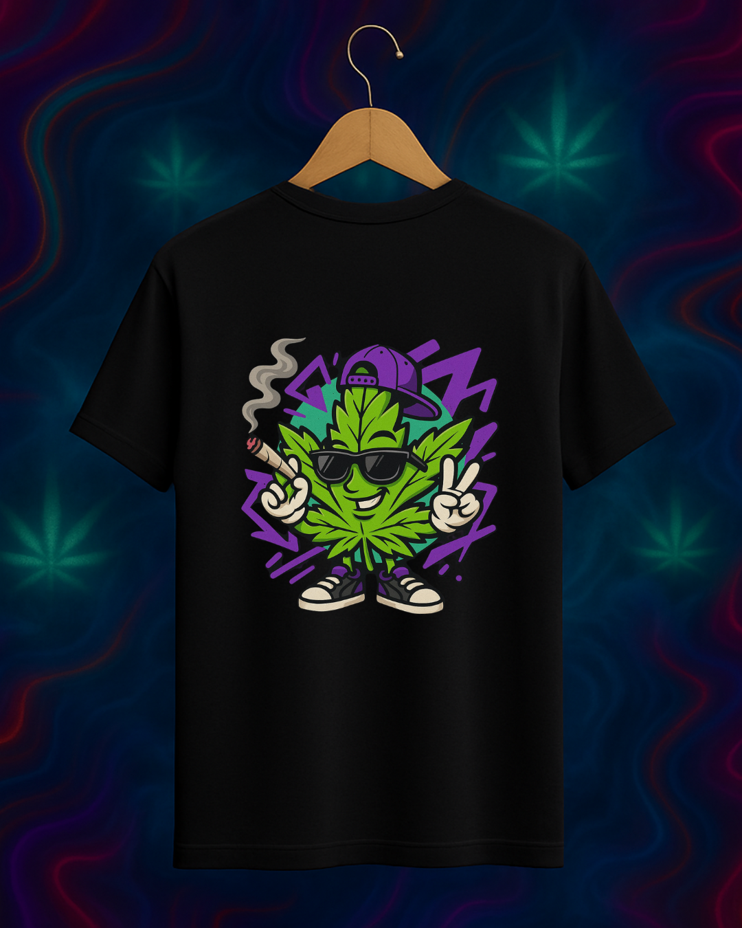 Chill Leaf – Marijuana Cartoon Character Graphic Tee
