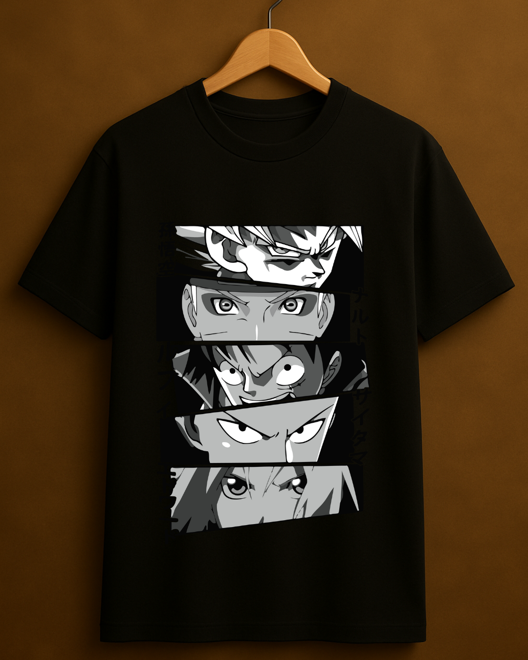 Shonen Eyes – Anime Crossover Tee (Black)