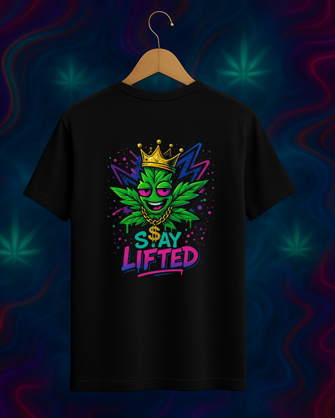 Stay Lifted – Marijuana Leaf Crown Graphic Tee