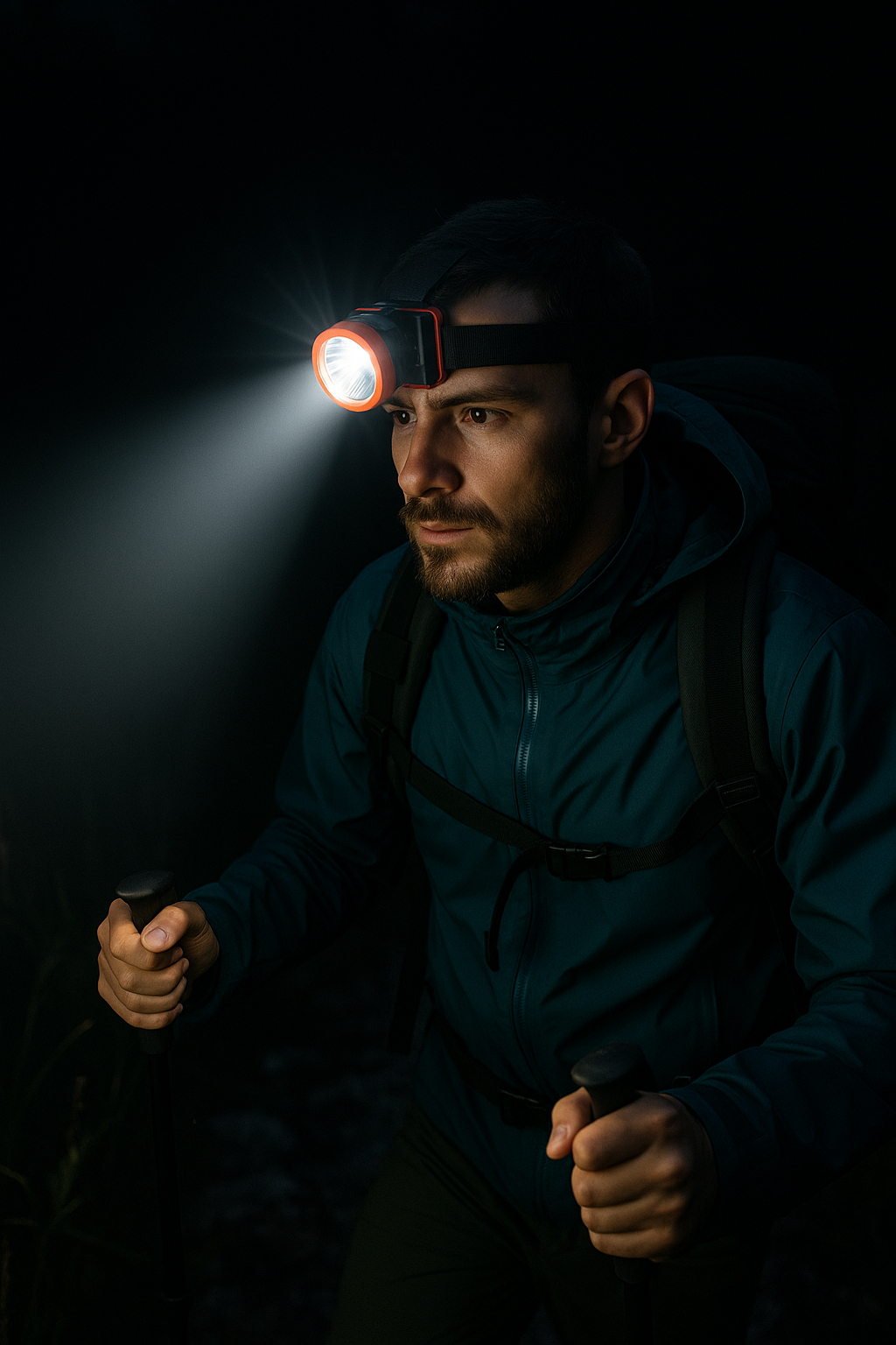 25W Rechargeable LED Headlamp – Ultra Bright, Waterproof, Adjustable Strap | Camping, Trekking, Night Work