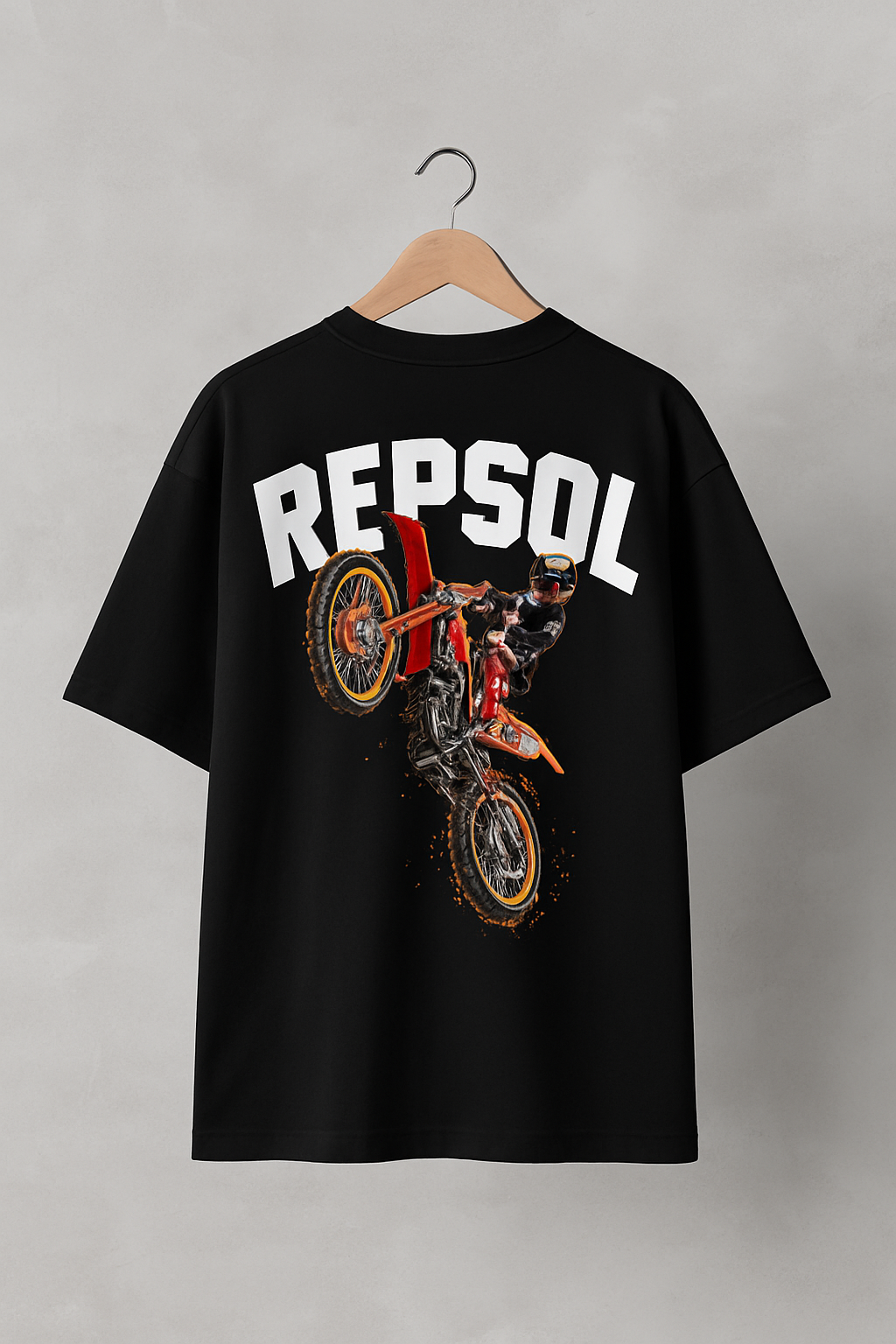 Black Oversized REPSOL Motocross T-Shirt – Club of Nomads